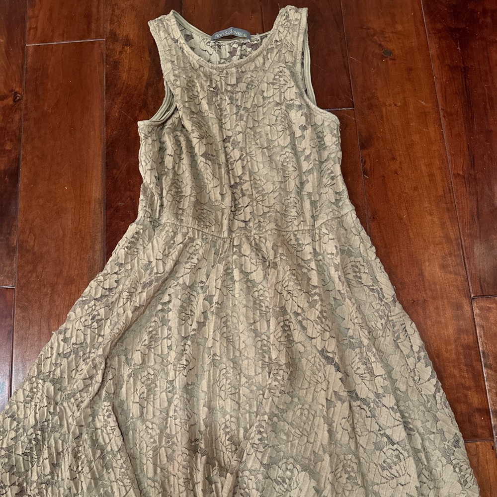 Light Brown Lace Formal Dress